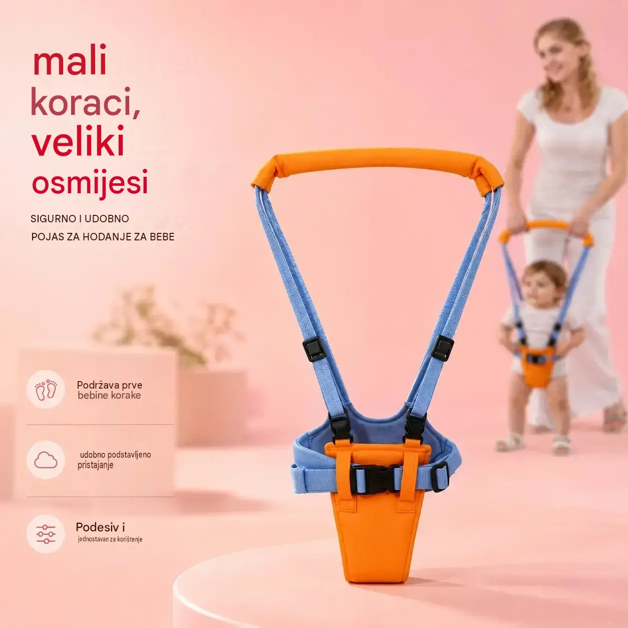 👶🚶Podesiva nosiljka za bebe za hodanje s odvojivom potporom za kukove