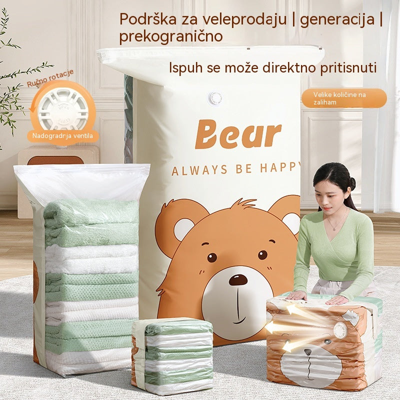 🧳【Set od 5 dijelova】💨 Velika, stlačiva vakuumska vrećica za pohranu: nije potrebna pumpa, nepropusna je i idealna za uštedu prostora u koferima i kod kuće ✈️