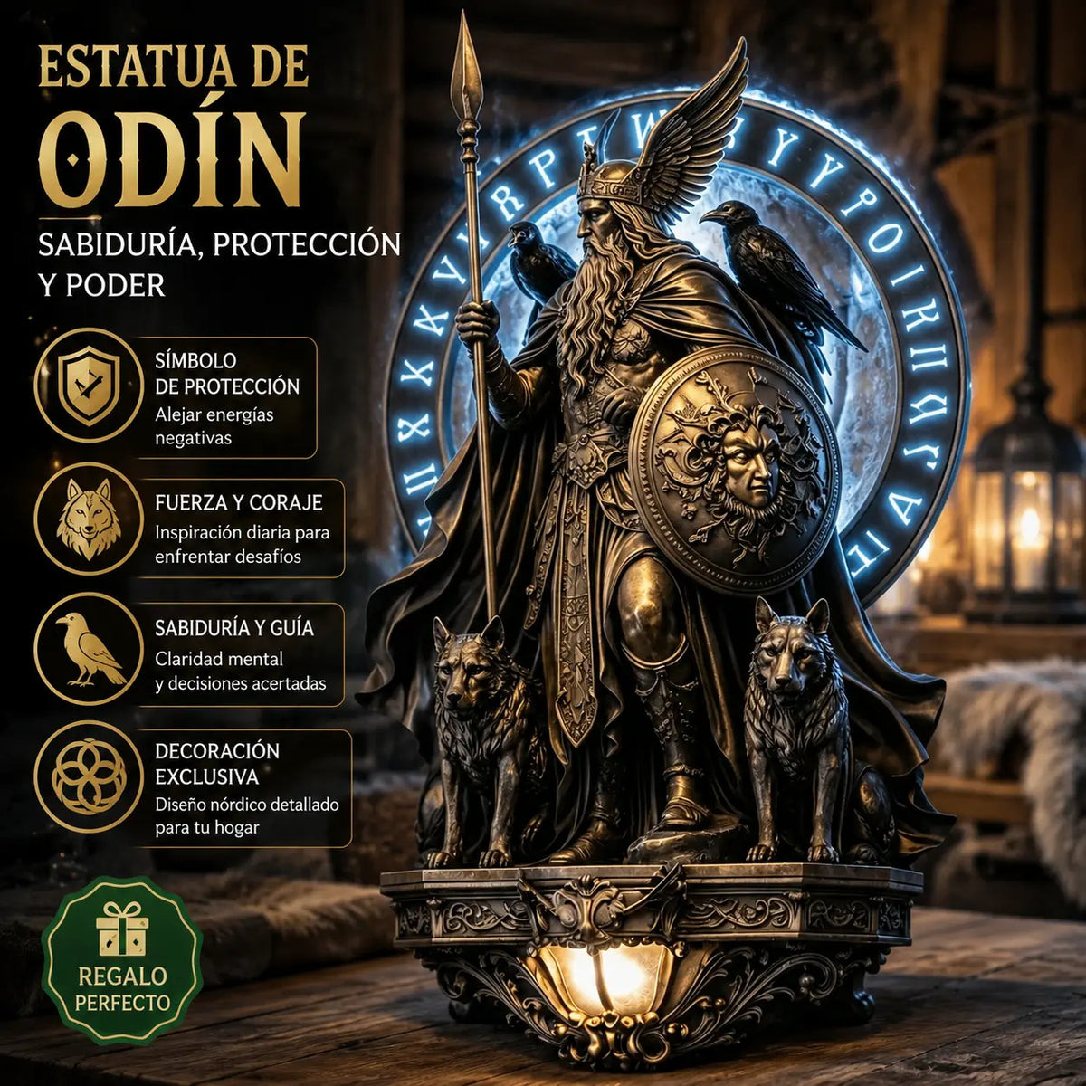 🔥Zadnji dan: 49% popusta – Zidna lampa Odin 2026: Budno svjetlo Univerzalnog Oca🛡️