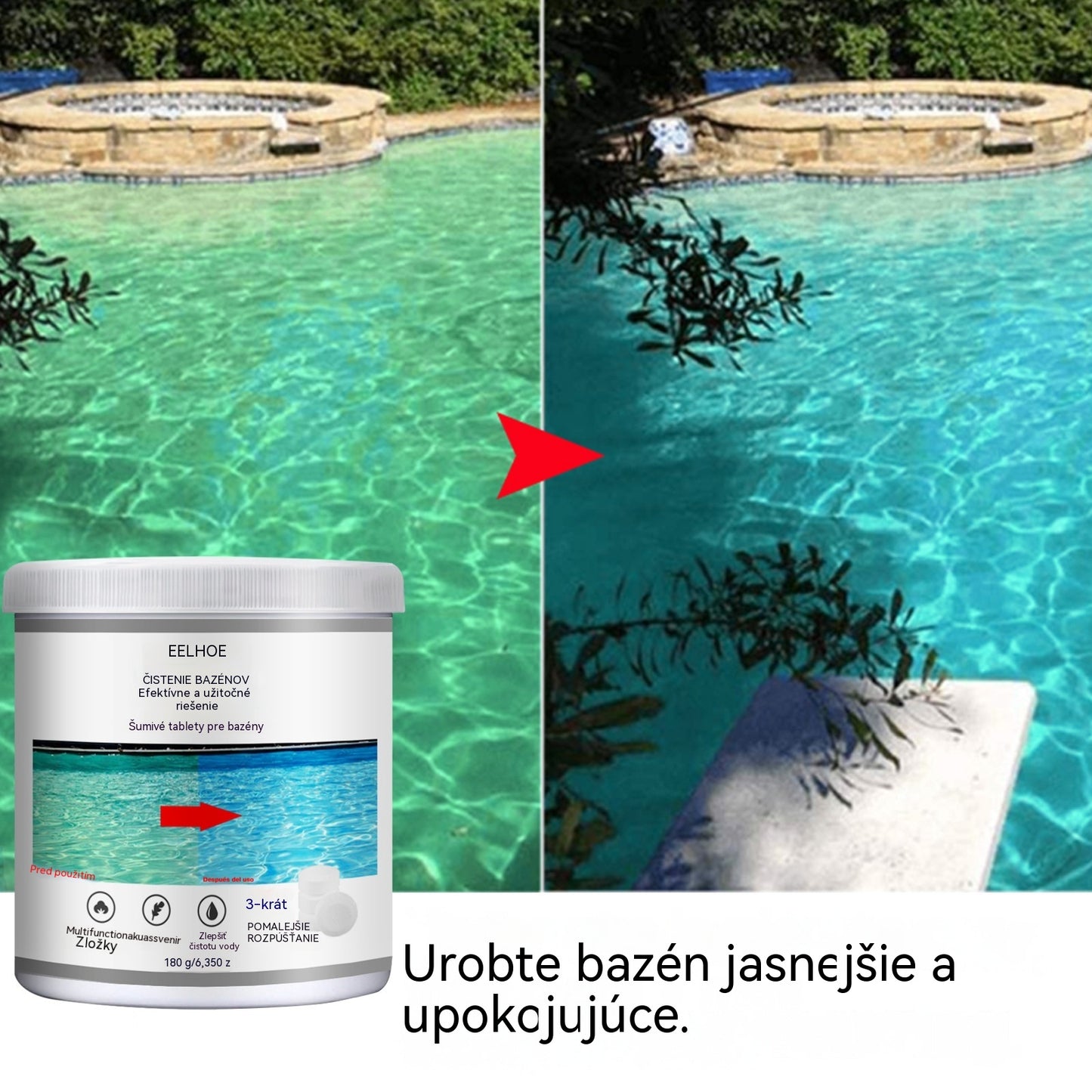 2 kusy 22€🔥Kúpte 1 a získajte 1 zadarmo (2 fľaše) šumivé tablety na čistenie bazénov