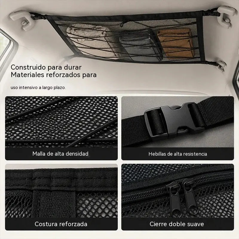 😆Bolsa de almacenamiento para el techo del coche con hebilla ajustable.
