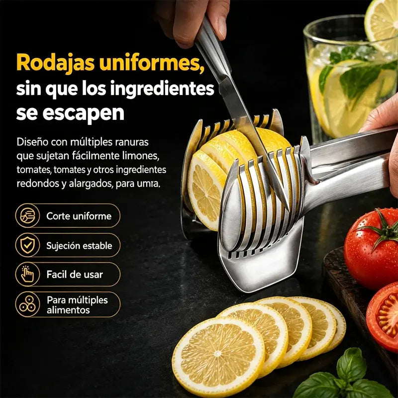 🍋 ¡50% DE DESCUENTO AHORA! Herramienta creativa para cortar en rodajas, rebanadora manual de aleación de aluminio de grado alimenticio, soporte para cortar rápidamente limón, tomate, cebolla y frutas y verduras blandas.