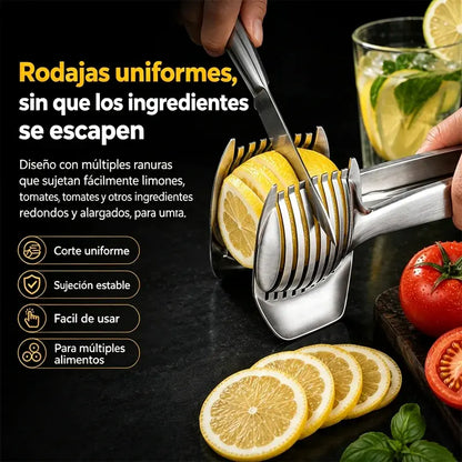 🍋 ¡50% DE DESCUENTO AHORA! Herramienta creativa para cortar en rodajas, rebanadora manual de aleación de aluminio de grado alimenticio, soporte para cortar rápidamente limón, tomate, cebolla y frutas y verduras blandas.