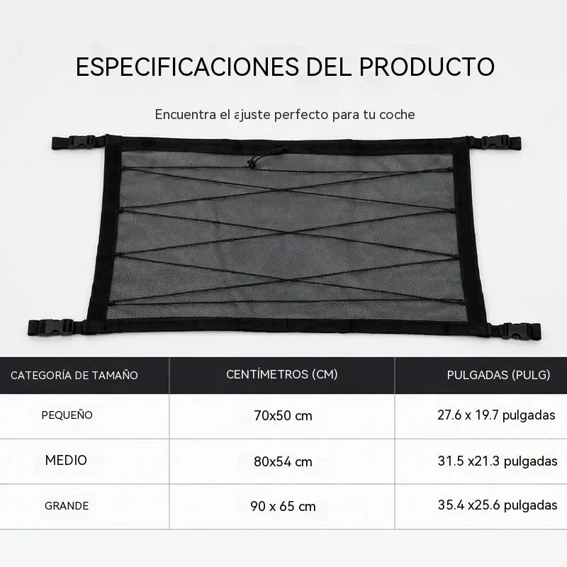 😆Bolsa de almacenamiento para el techo del coche con hebilla ajustable.