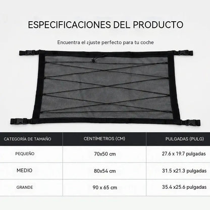 😆Bolsa de almacenamiento para el techo del coche con hebilla ajustable.