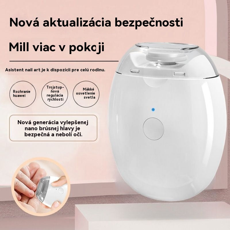 Automatický pilník na nehty 1, bezpečná a šetrná péče o nehty