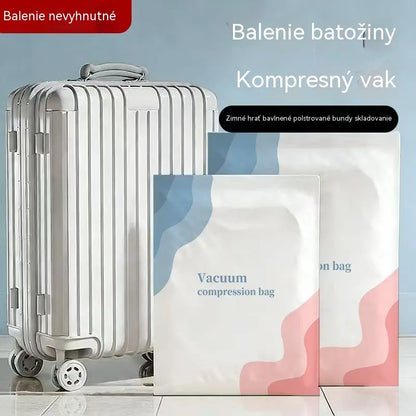 🧳 5 položek za pouhých 640 Kč 💨 Velké stlačitelné vakuové úložné sáčky: Není třeba žádné vzduchové čerpadlo, nepropustné, ideální pro úsporu místa v kufru a doma ✈️