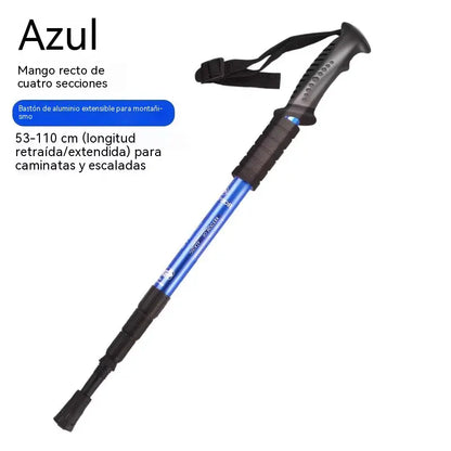 Bastón de trekking ajustable de aleación de aluminio
