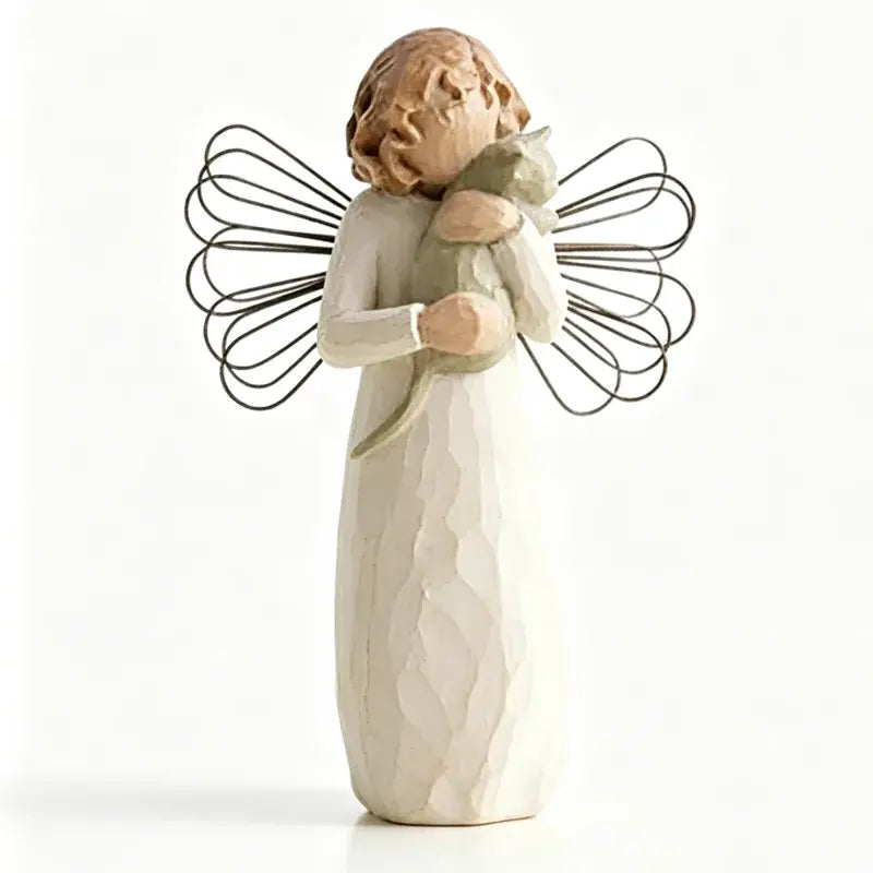 👼 Ángel esculpido y pintado a mano, Ángel de la Amistad