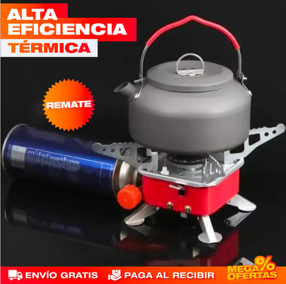 👍👍Mini hornillo de gas portátil para exteriores. Hornillo portátil para camping.
