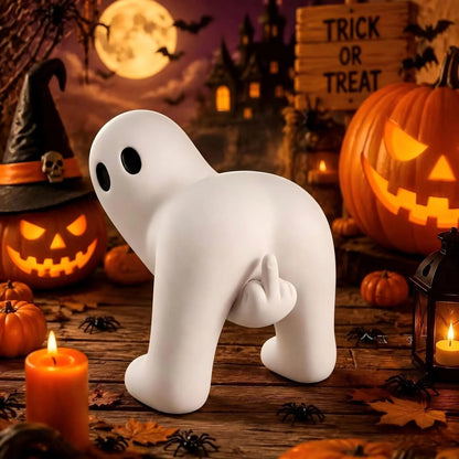 👻👻Divertido adorno de mesa para Halloween: un fantasma haciendo la peineta.