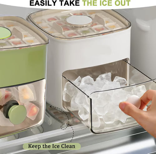【30%OFF】💞¡Ventas superiores a 50 000! 💥🥤🧊 ¡50 % de descuento! Máquina de hielo con función de almacenamiento: produce 48 cubitos a la vez, tapa a prueba de fugas. Apilable, ahorra espacio. Incluye pala y pinzas para hielo 🏖️✅