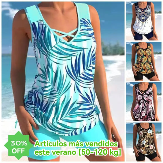 🔥【S-5XL】🩱【Zgornji in spodnji del】Dvodelne kopalke z etno vzorcem 🌊