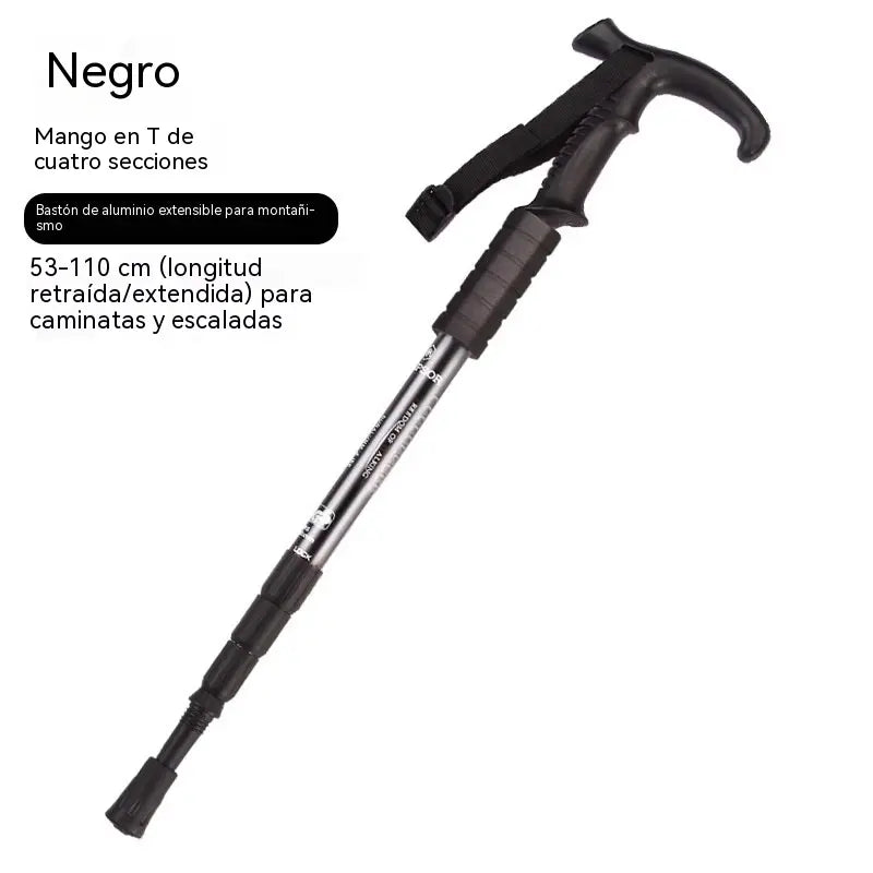 Bastón de trekking ajustable de aleación de aluminio