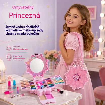 💄 Časovo obmedzená ponuka: zľava 49 %! ✨ Umývateľná súprava princeznovského líčenia: bezpečná a netoxická hračka na líčenie pre deti 👸