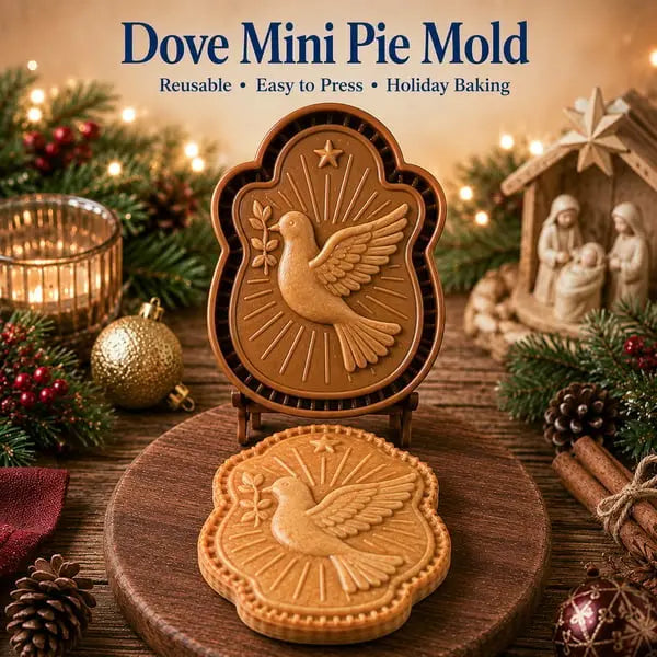 ✝️ Colección de mini moldes para tartas navideñas Faith & Nativity | Moldes reutilizables con relieve para dar forma a tartas con detalles como Jesús orando, el pesebre de la Natividad, etc. 🥧✨