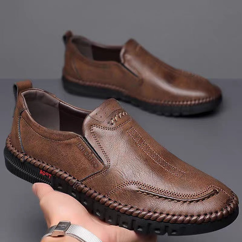 👞【39-44】2026 Muške ležerne tenisice, izrađene od prave kože, s mekim potplatom, neklizajuće, prozračne