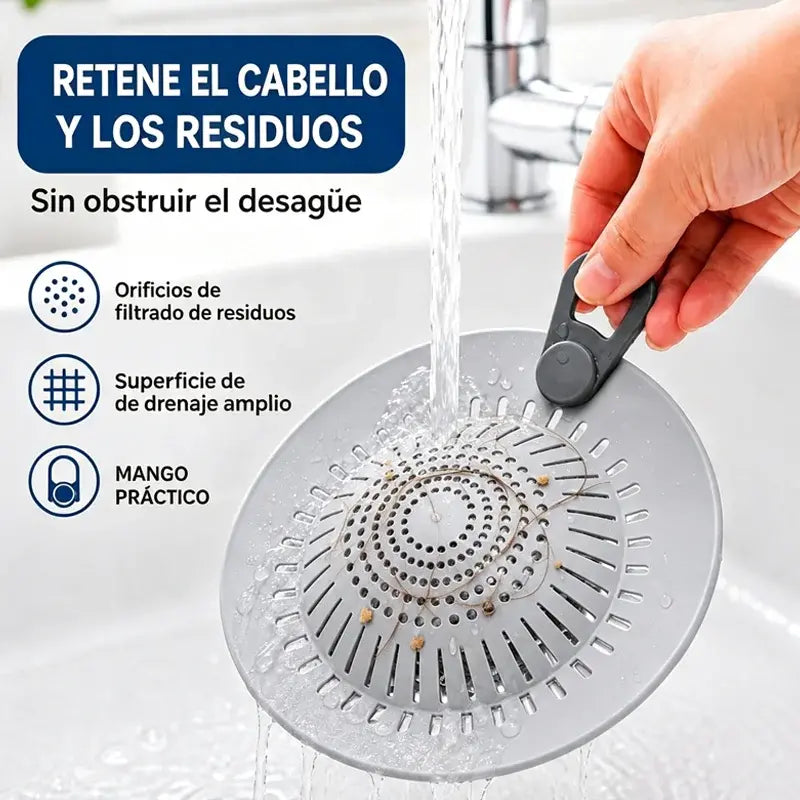 【4 piezas】Colador de fregadero de silicona - Atrapaca de pelo