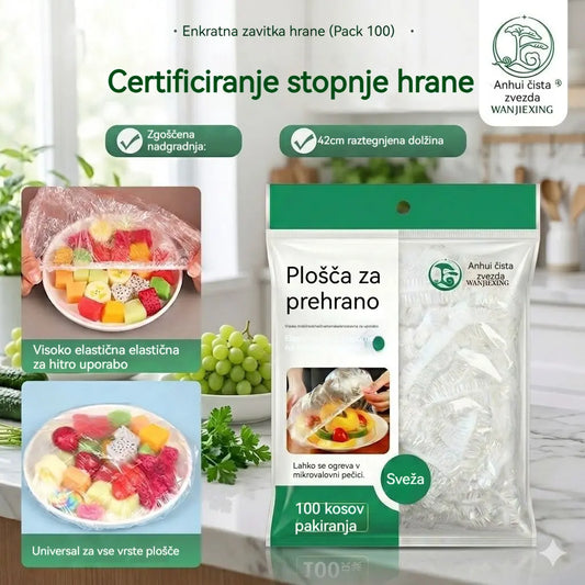 ⏳50% popust🔥【500 kosov】26 €🎉Več kupite, več prihranite🎁Elastični ovoji za živila za enkratno uporabo, primerni za sklede in krožnike