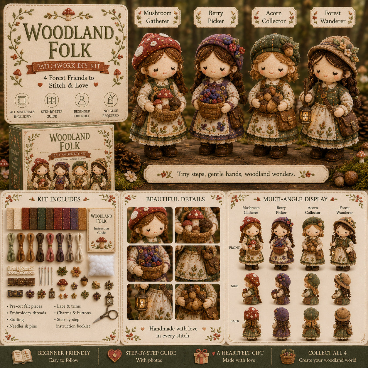🎁Posledný deň: Využite zľavu 49 %! 🧵 Miniatúrna patchworková sada zo série Miniature World.