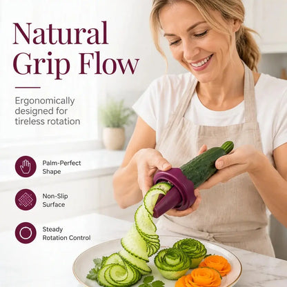 2 piezas 26€🥕✨ Espiralizador y rizador manual de verduras para tallar rosas: ¡convierte zanahorias en rosas al estilo de los restaurantes en 60 segundos! 🌹🍽️