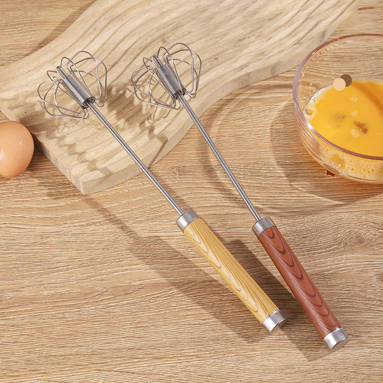 26€【 Conjunto de 2 piezas】Batidor de huevos semiautomático de acero inoxidable