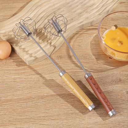 26€【 Conjunto de 2 piezas】Batidor de huevos semiautomático de acero inoxidable