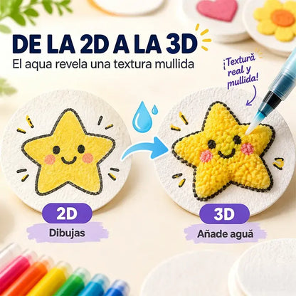 🎨Set de pintur a 3D con textura de esponja