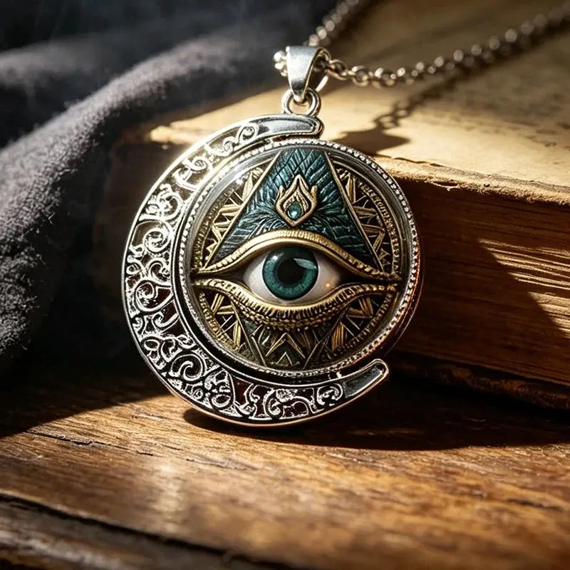 👁️ ¡Disfruta ahora de un 50% de descuento! ✨ Este collar cuenta con un colgante vintage de ojo que todo lo ve, un diseño misterioso, ligero y duradero, perfecto para el día a día o para ocasiones especiales. 🖤