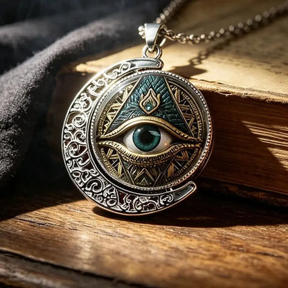 👁️ ¡Disfruta ahora de un 50% de descuento! ✨ Este collar cuenta con un colgante vintage de ojo que todo lo ve, un diseño misterioso, ligero y duradero, perfecto para el día a día o para ocasiones especiales. 🖤