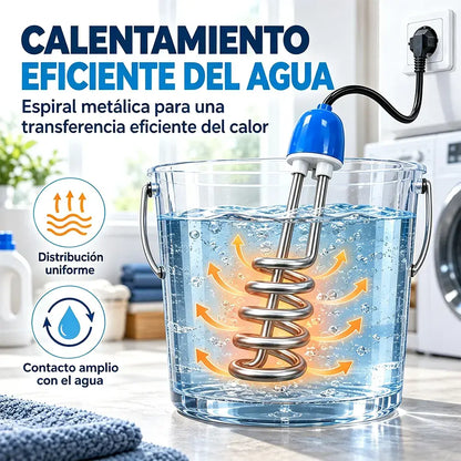 Calentador de agua por inmersión de 1500 W y 220 V para camping y cubos de agua