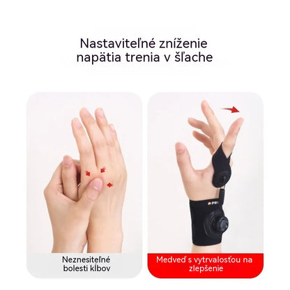 Korektor prstov s rotačným systémom – dlaha na zápal šliach, ohnutý alebo zablokovaný prst, ochrana kĺbu a univerzálna fixácia (5 prstov)