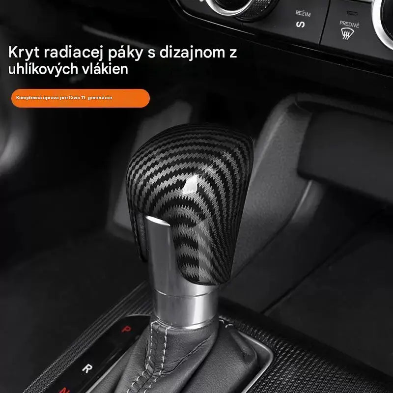 Dekoratívny kryt radiacej páky z uhlíkových vlákien