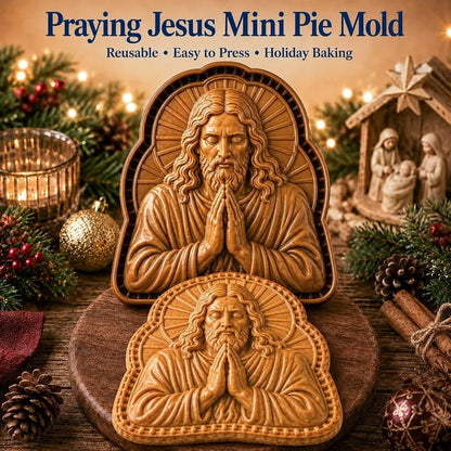 ✝️ Colección de mini moldes para tartas navideñas Faith & Nativity | Moldes reutilizables con relieve para dar forma a tartas con detalles como Jesús orando, el pesebre de la Natividad, etc. 🥧✨