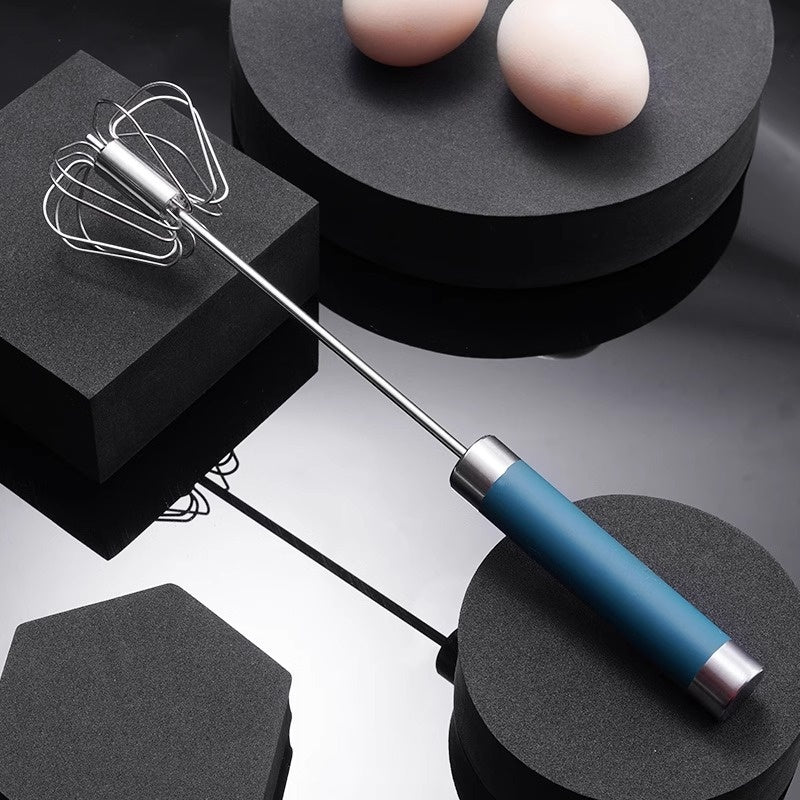 2 artículos 24€--Batidor de huevos semiautomático de acero inoxidable