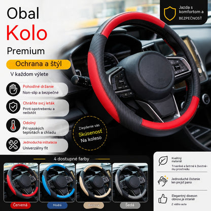 🔥Potah na volant z pravé kůže - Univerzální potah na volant do auta, protiskluzový, odolný
