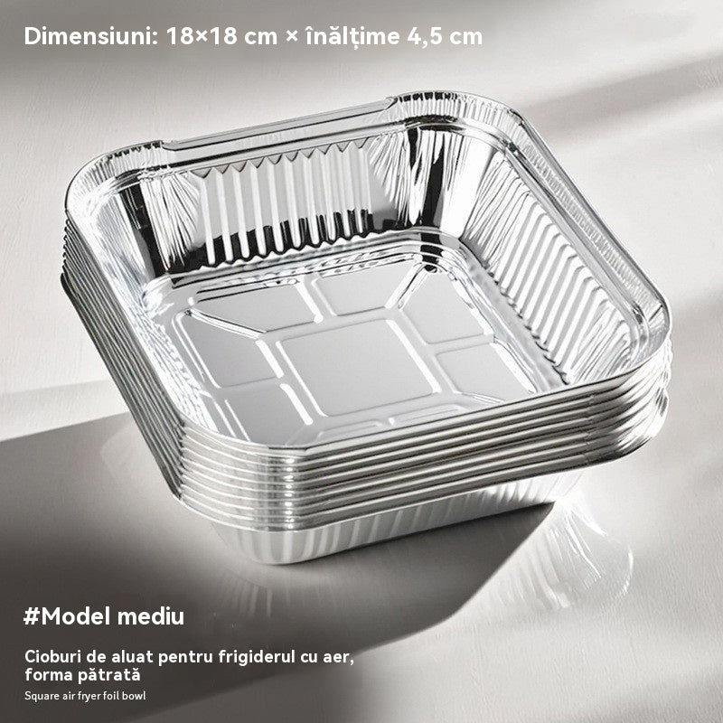 【30%OFF】[50 piezas] Bandeja para hornear para freidora de aire, bandeja de papel de aluminio