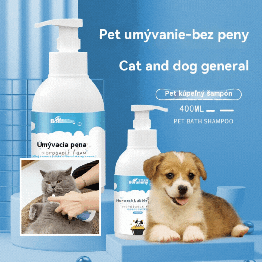 🐱【Jedna fľaša + uterák + oceľový hrebeň】Kompletná sada stojí 25 eur🐈Jemná dezodoračná pena na rastlinnej báze pre domáce zvieratá，Šampóny pre domáce zvieratá