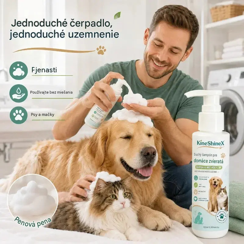 🐶🐶 Penový šampón bez oplachovania vhodný pre domáce zvieratá