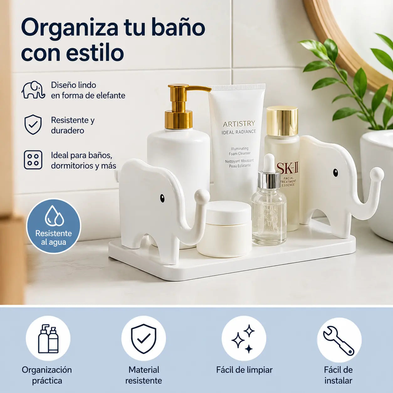 🐘50% de descuento⏰ Estantería con forma de elefante, multifuncional, bonita y práctica🏠