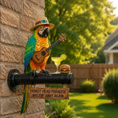 🦜 🦜Ez egy aranyos, napenergiával működő papagájszobor.