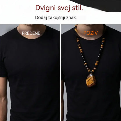 🐯🔥 Časovno omejena ponudba: 52 % popusta! Moška ogrlica iz naravnega tigrovega očesa: Ročno tkana vrvica, gladko polirane perle, ki poudarjajo vaš edinstven slog ✨
