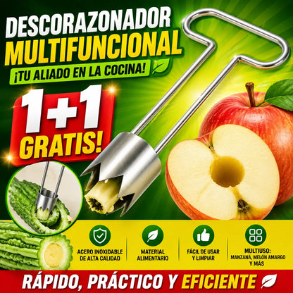 ✨【Compra 1 y llévate 1 gratis】✨ Descorazonador multifuncional de frutas y verduras, material de grado alimenticio para descorazonador de calabaza amarga y manzana, electrodoméstico de cocina.