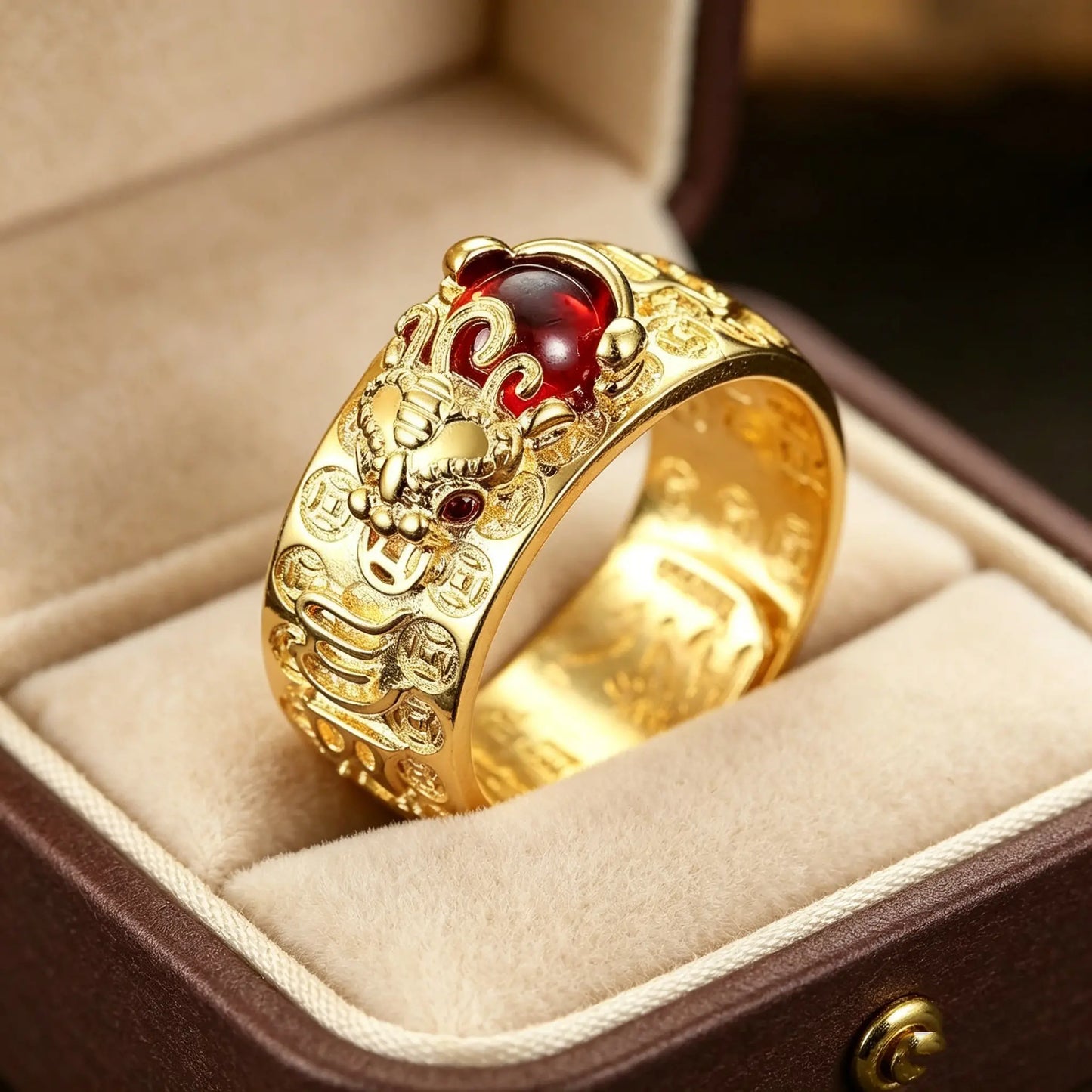 🔥🔥【Compra 1 y llévate 1 gratis】2 artículos 24€💖Anillo de plata 999, estilo retro unisex con amuleto de la suerte Pixiu, fuerte y de moda.