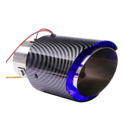 🚗🚗Tubo de escape con LED de fibra de carbono.