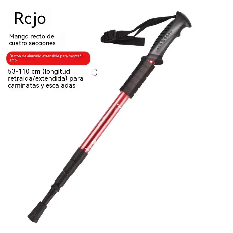 Bastón de trekking ajustable de aleación de aluminio