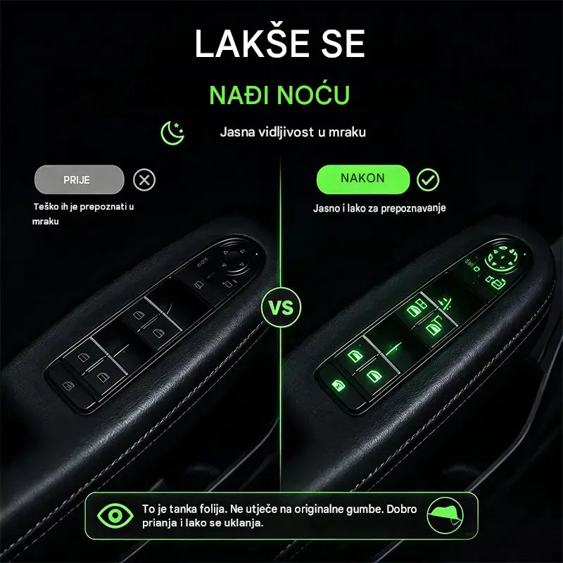 🚗 Fluorescentne naljepnice za gumbe u automobilu | Trenutačno pronađite kontrole čak i noću