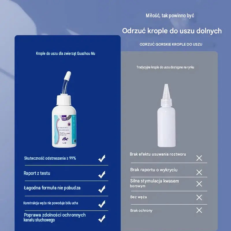 【Kup 1, a 1 dostaniesz gratis】🐶🐱 Środek do czyszczenia uszu, który łagodzi swędzenie w uszach psów i kotów.