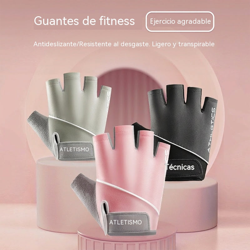 🧤 Guantes de fitness transpirables y antideslizantes: protección completa de la palma, acolchado ergonómico.