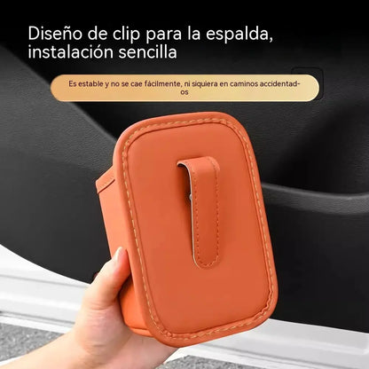 2 artículos por 26 €-Portavasos para asiento o puerta de automóvil; bolsa organizadora de almacenamiento para el lado del pasajero delantero.